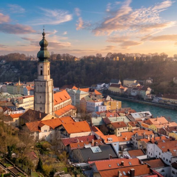 Burghausen von der Burg aus betrachtet